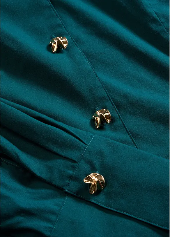 Popeline-Stretchbluse, b&uuml;gelfrei, bonprix