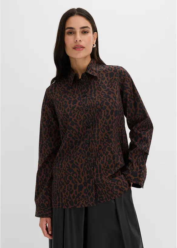 Chemisier en coton extensible, sans repassage, bonprix