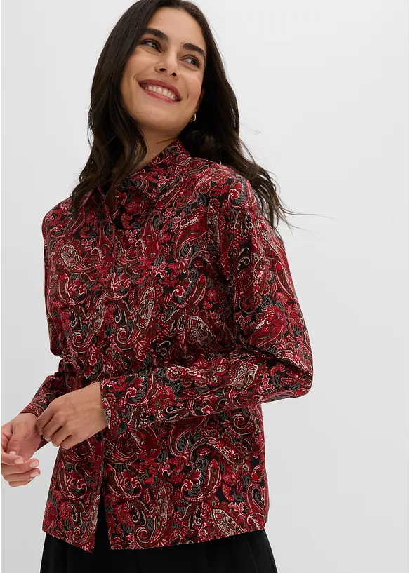 Chemisier en coton extensible, sans repassage, bonprix