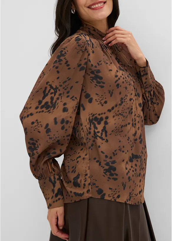 Chiffonbluse mit Stehkragen, bonprix