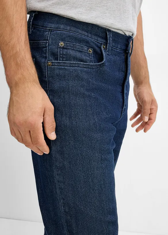 Jean Classic Fit &agrave; doublure chaude en jersey, Straight, bonprix