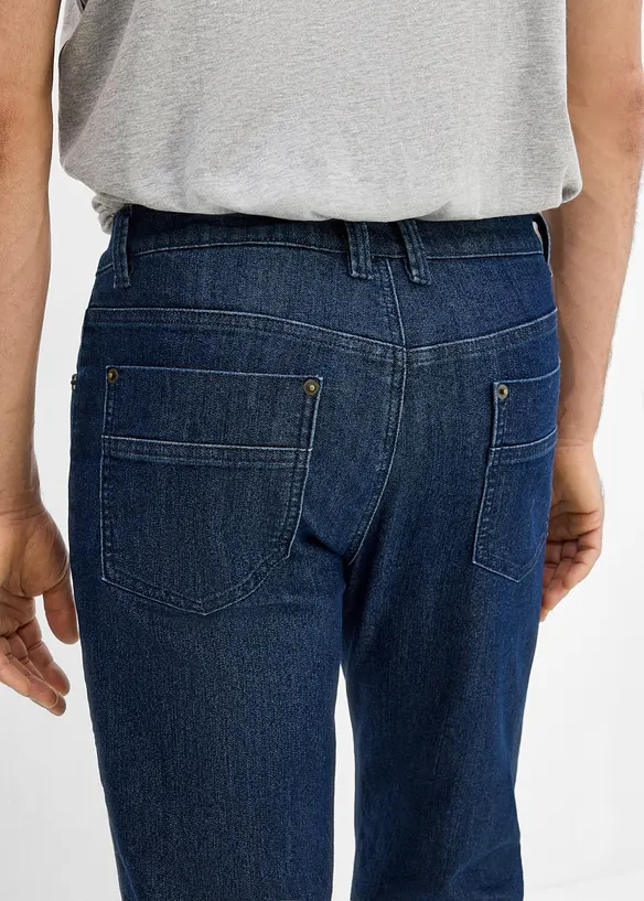Jean Classic Fit &agrave; doublure chaude en jersey, Straight, bonprix
