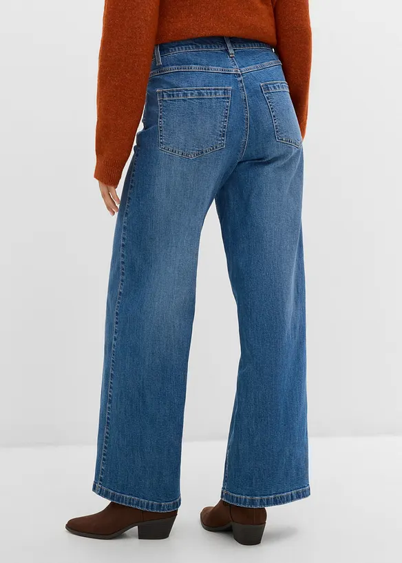 Wide-Leg-Jeans mit Nahtdetails, bonprix