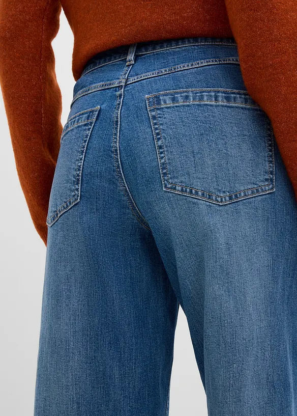 Wide-Leg-Jeans mit Nahtdetails, bonprix