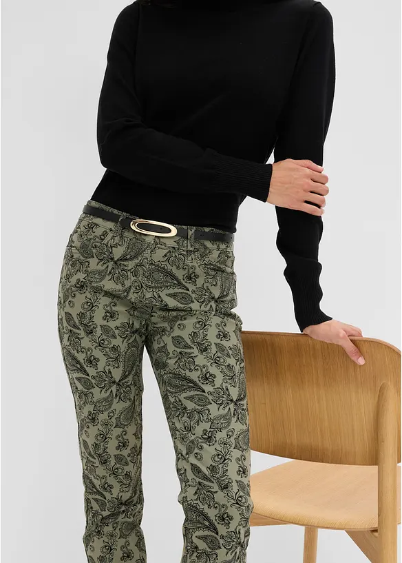 Baumwollstretch-Hose bedruckt, bonprix