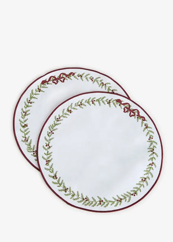 Lot de 2 sets de table en coton, bonprix