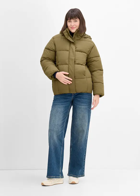 3-in-1-Umstands-Pufferjacke mit Trageeinsatz, wasserabweisend, bonprix