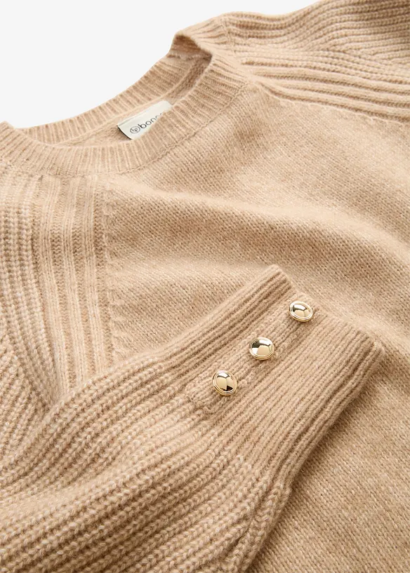 Pull doux en laine majoritaire, bonprix