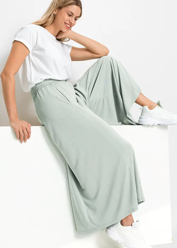 Jupe-culotte en jersey, jambes larges, bonprix