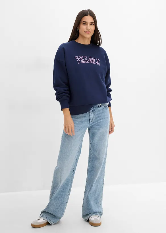 Oversize-Sweatshirt aus Baumwoll-Mix, bonprix
