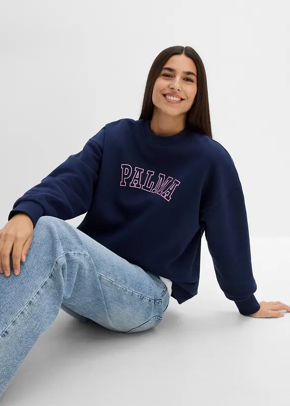 Oversize-Sweatshirt aus Baumwoll-Mix, bonprix
