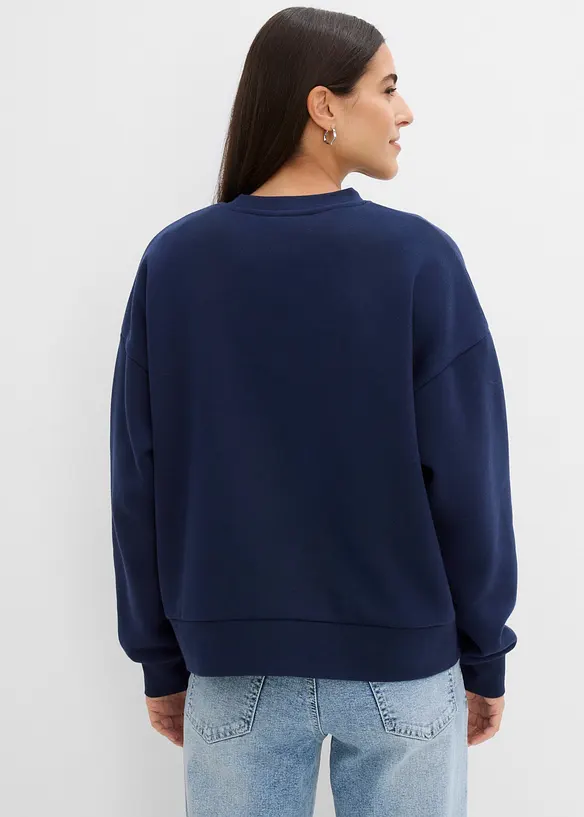 Oversize-Sweatshirt aus Baumwoll-Mix, bonprix