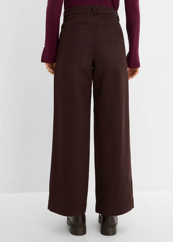 Wide-Leg Bundfalten-Hose mit Bequembund, bonprix
