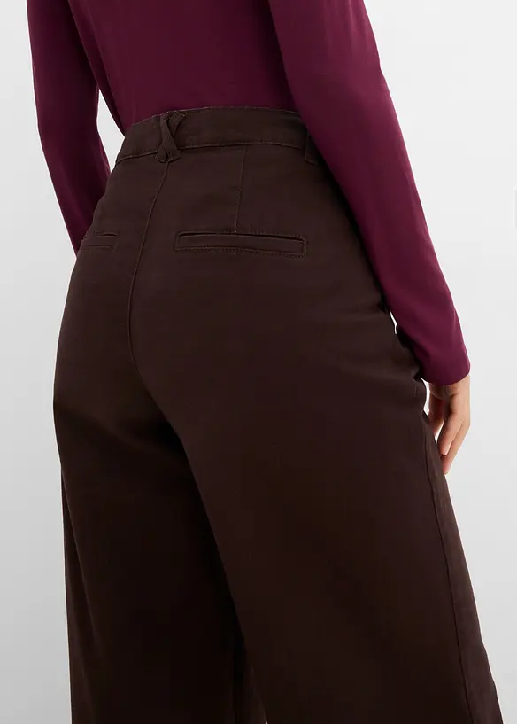 Wide-Leg Bundfalten-Hose mit Bequembund, bonprix