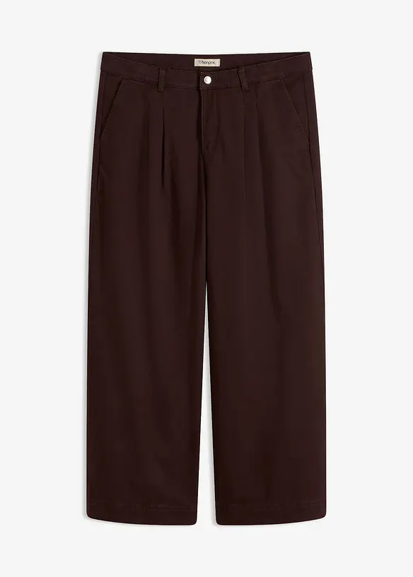 Wide-Leg Bundfalten-Hose mit Bequembund, bonprix