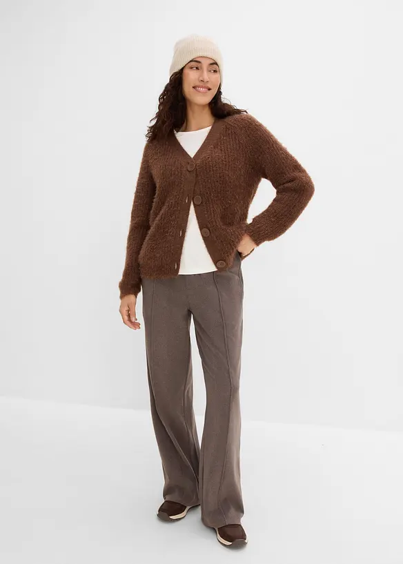 Gilet en grosse maille c&ocirc;tel&eacute;e brillante, bonprix