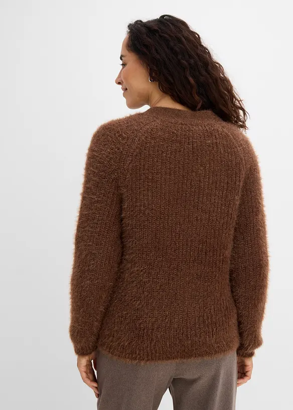 Gilet en grosse maille c&ocirc;tel&eacute;e brillante, bonprix