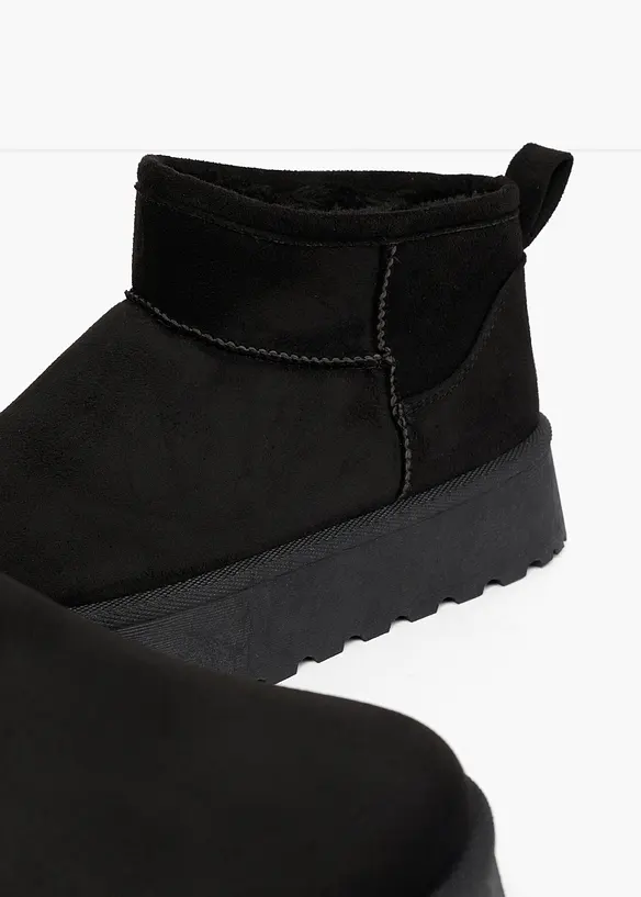 Boots fourr&eacute;es &agrave; plateforme, bonprix