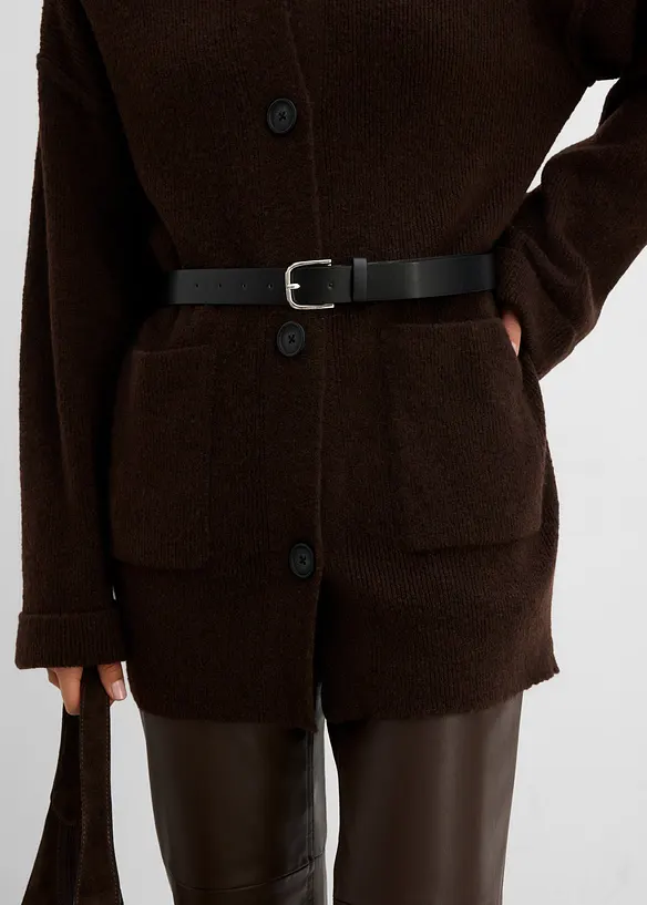 Gilet en maille avec ceinture, bonprix
