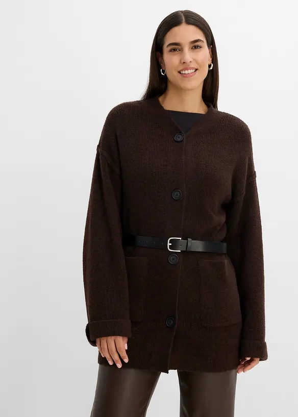 Gilet en maille avec ceinture, bonprix