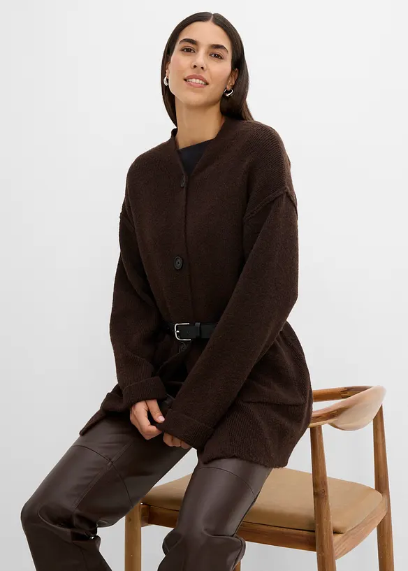 Gilet en maille avec ceinture, bonprix