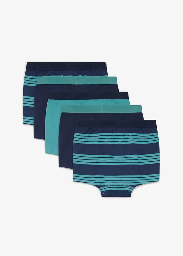 Lot de 5 boxers en coton doux, bonprix