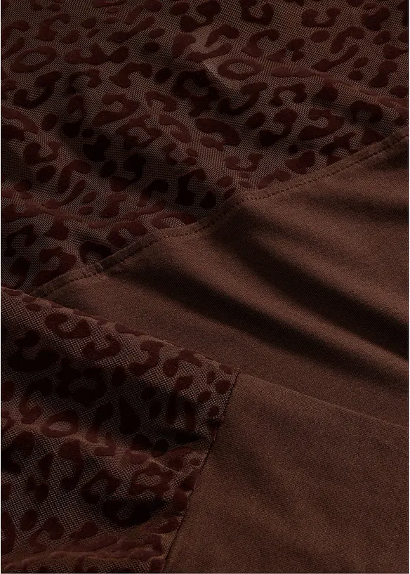 T-shirt manches longues en viscose m&eacute;lang&eacute;e, bonprix