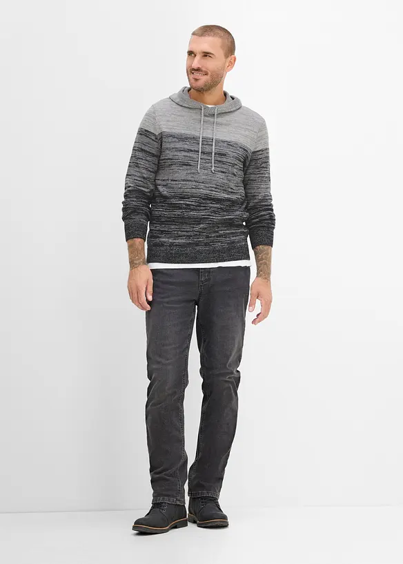 Feinstrick-Kapuzenpullover in Regular Fit, bonprix
