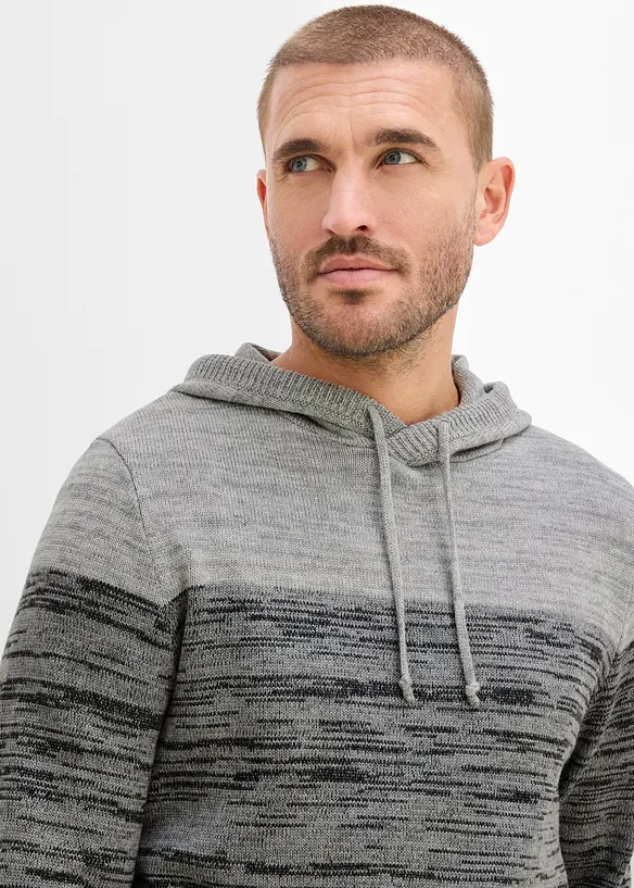 Feinstrick-Kapuzenpullover in Regular Fit, bonprix