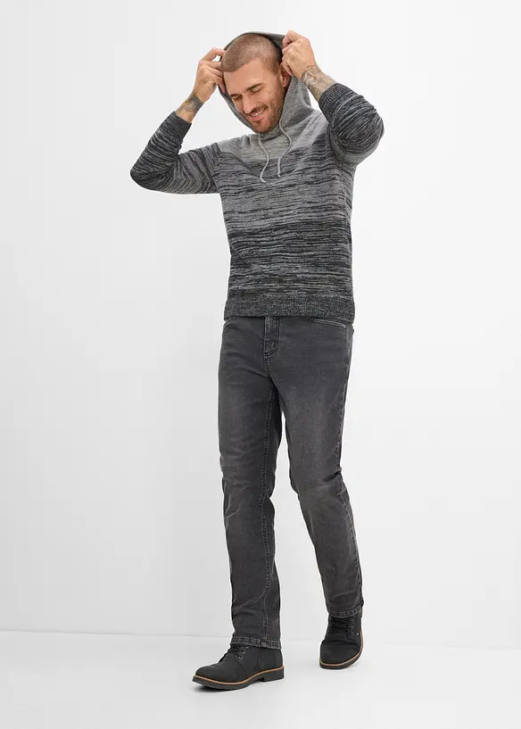 Feinstrick-Kapuzenpullover in Regular Fit, bonprix