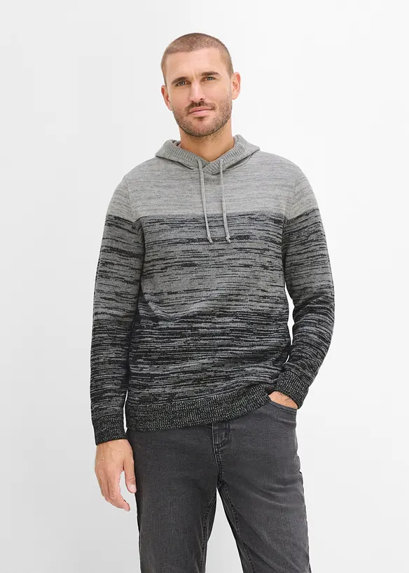 Feinstrick-Kapuzenpullover in Regular Fit, bonprix