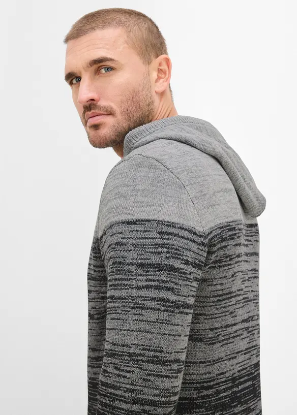 Feinstrick-Kapuzenpullover in Regular Fit, bonprix