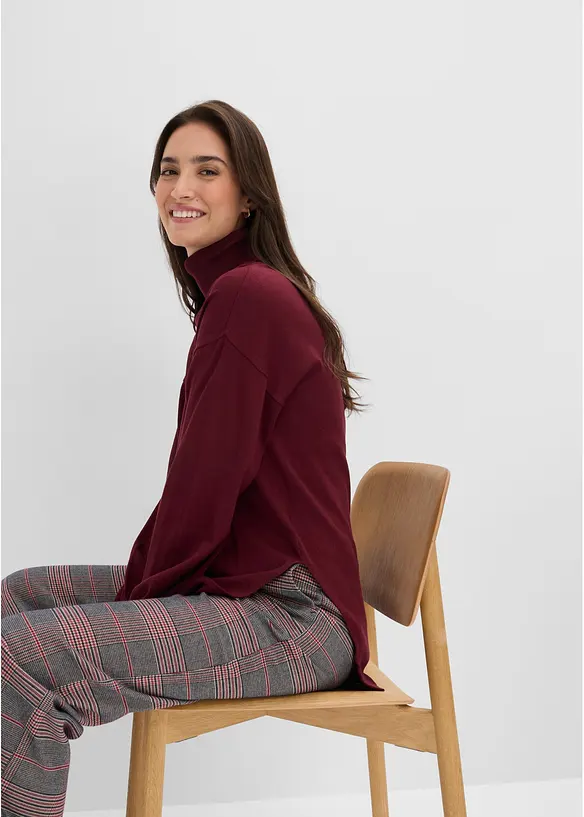 Rollkragenpullover aus Viskose-Mix, bonprix