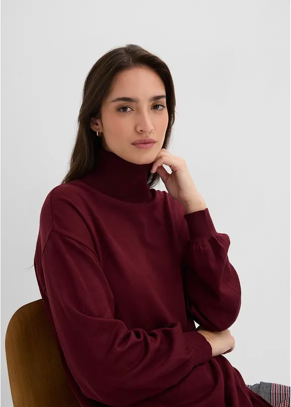 Rollkragenpullover aus Viskose-Mix, bonprix