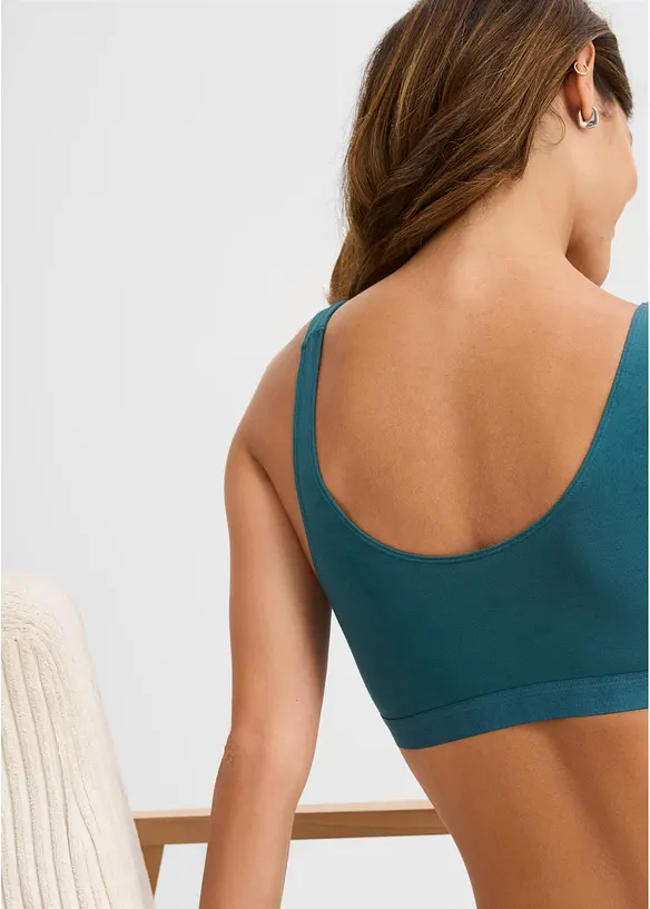 Bustier mit Bio-Baumwolle (3er Pack), bonprix