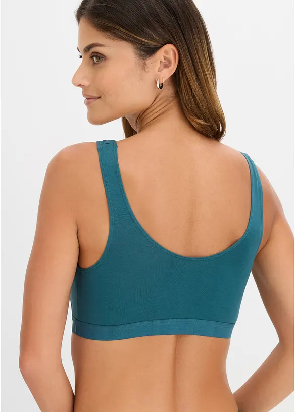 Bustier mit Bio-Baumwolle (3er Pack), bonprix