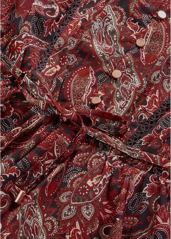 Paisleykleid aus Chiffon, bonprix