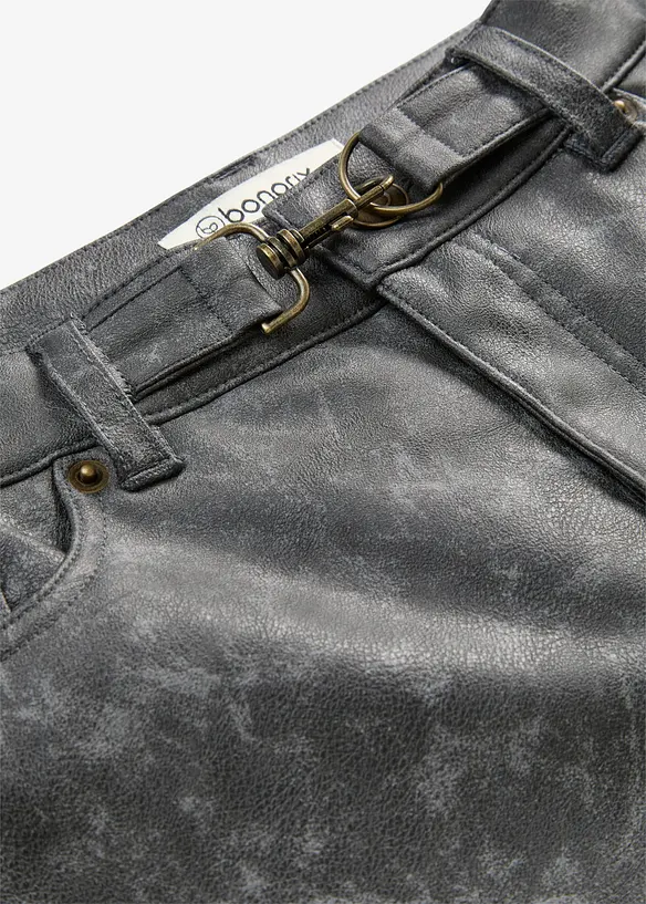 Pantalon enduit, aspect vieilli, bonprix