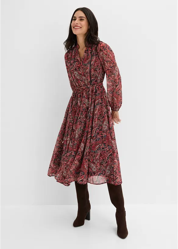 Paisleykleid aus Chiffon, bonprix