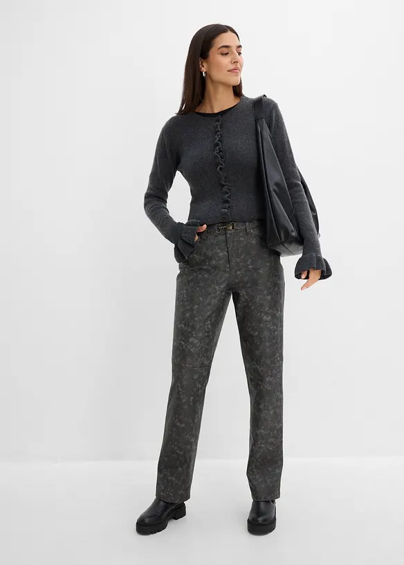 Pantalon enduit, aspect vieilli, bonprix