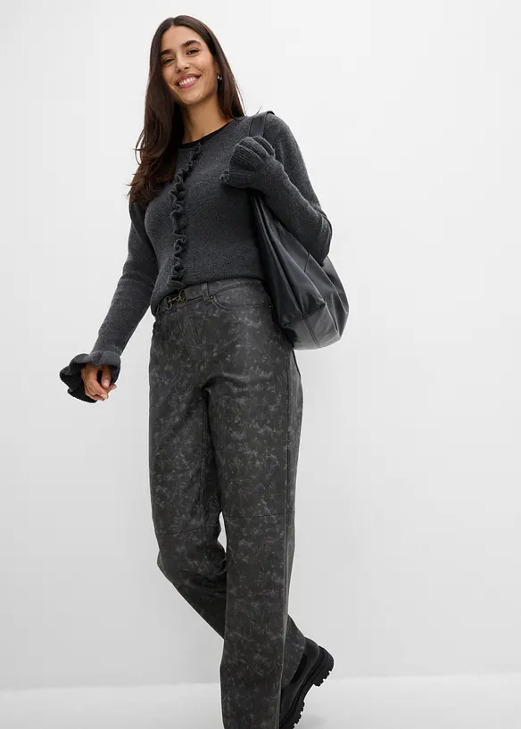 Pantalon enduit, aspect vieilli, bonprix