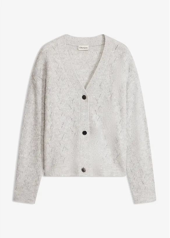Gilet en maille ajour&eacute;e, bonprix