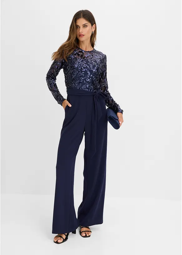 Combinaison avec haut brod&eacute; de sequins, bonprix