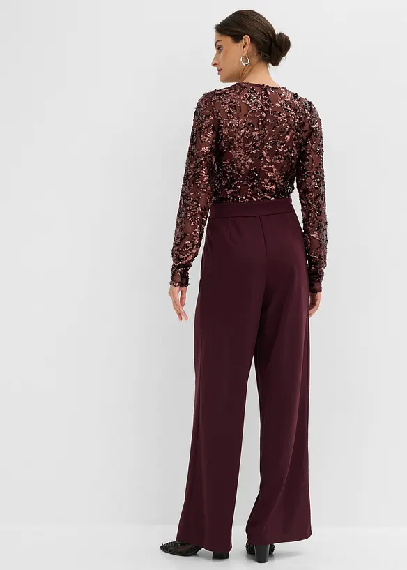 Combinaison avec haut brod&eacute; de sequins, bonprix