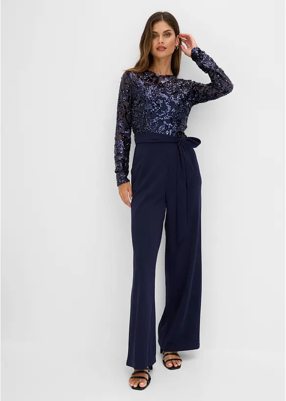 Combinaison avec haut brod&eacute; de sequins, bonprix