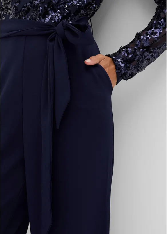 Combinaison avec haut brod&eacute; de sequins, bonprix