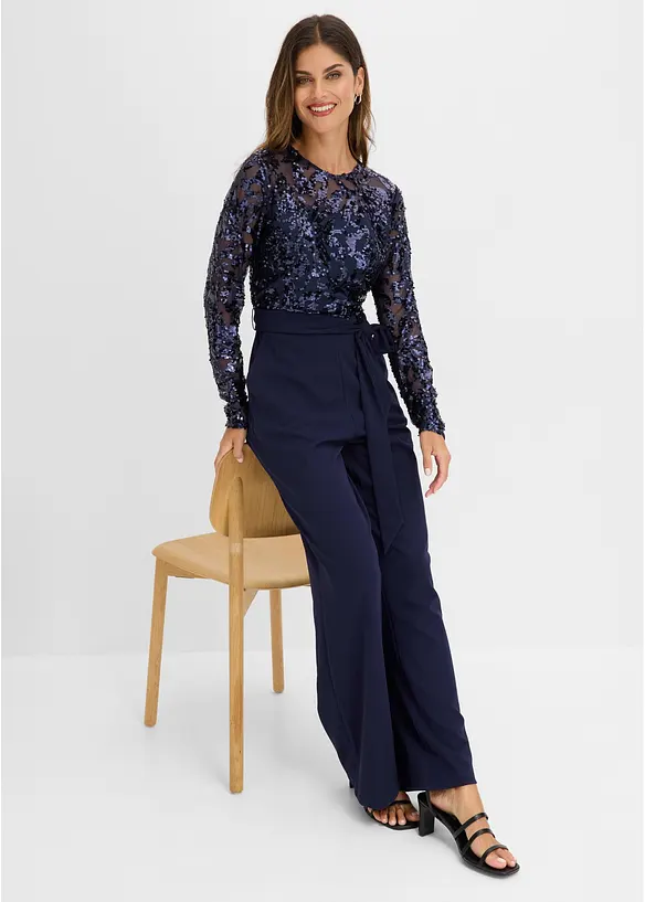 Combinaison avec haut brod&eacute; de sequins, bonprix