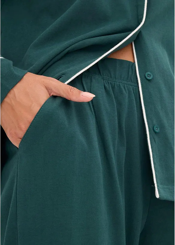 Pyjama boutonn&eacute; en coton doux, bonprix
