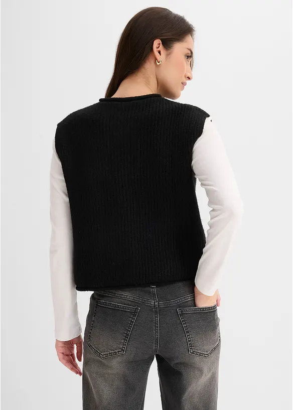 Strickweste mit dekorativen Kn&ouml;pfen, bonprix