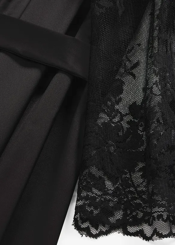 Kimono en satin et dentelle, bonprix
